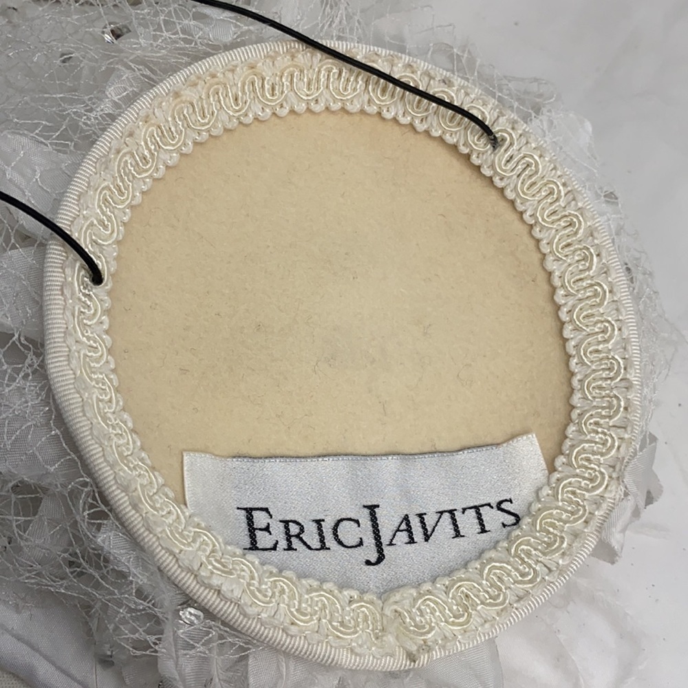 Eric Javits White Wedding Bridal Veil Hat - Picture 9 of 9